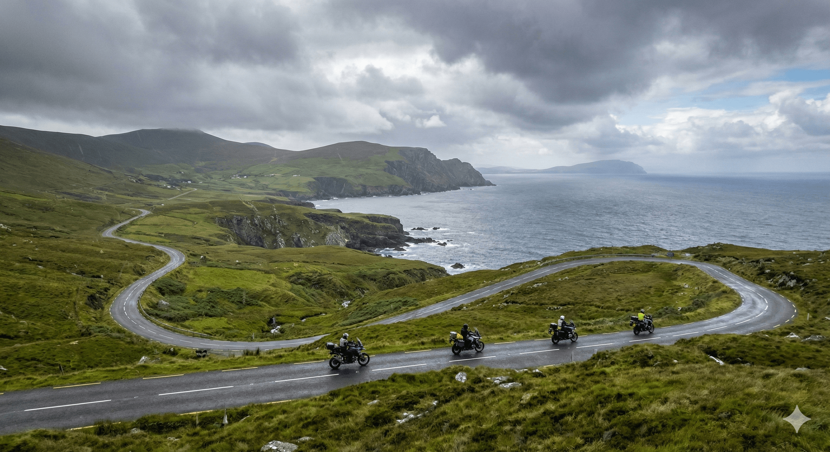 Motorradfahrer in Irland